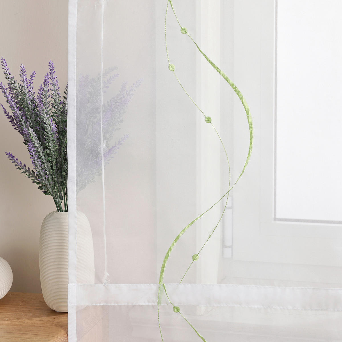 FALTROLLO  transparent  120/140 cm    - Weiß Hochglanz/Hellgrün, Basics, Textil (120/140cm) - Joyswahl