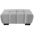 HOCKER in Textil Hellgrau  - Hellgrau/Schwarz, KONVENTIONELL, Textil/Metall (106/40/72cm) - Hom`in