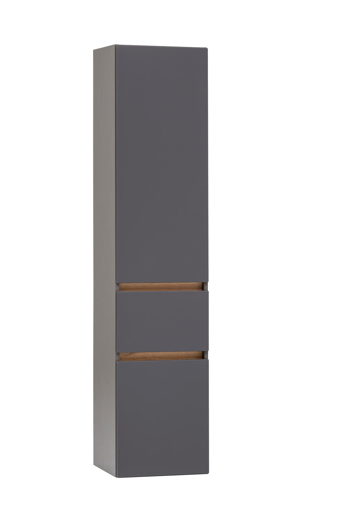 HOCHSCHRANK 40/180/35 cm  - Silberfarben/Graphitfarben, Natur, Holzwerkstoff (40/180/35cm) - Xora