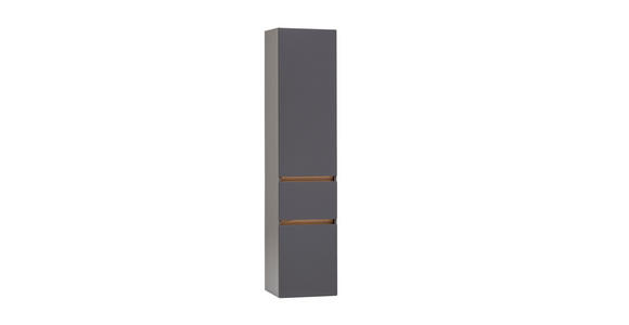 HOCHSCHRANK 40/180/35 cm - Silberfarben/Graphitfarben, Natur, Holzwerkstoff (40/180/35cm) - Xora
