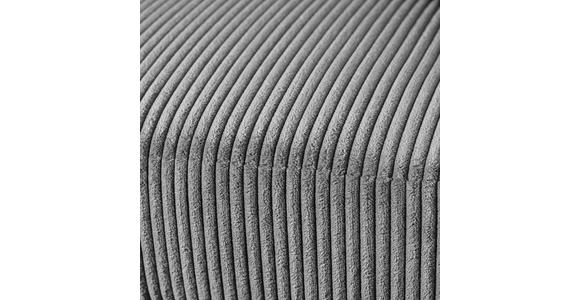 ECKSOFA in Cord Hellgrau  - Hellgrau/Schwarz, Design, Kunststoff/Textil (174/259cm) - Cantus