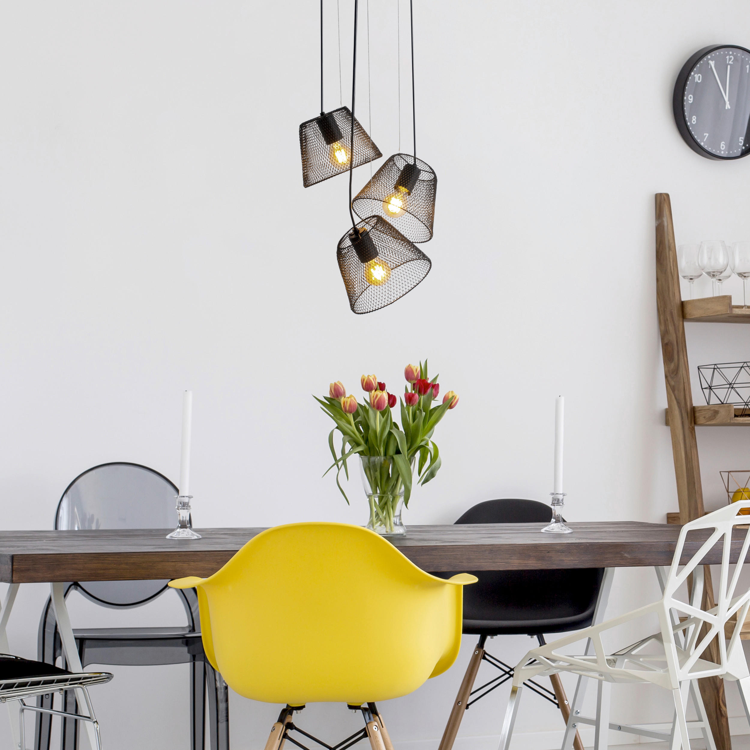 HÄNGELEUCHTE KORIE 20/120 cm   - Schwarz, Trend, Kunststoff/Metall (20/120cm) - Näve