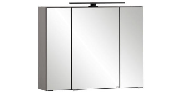 SPIEGELSCHRANK 80/64/20 cm - Schwarz/Graphitfarben, KONVENTIONELL, Glas/Holzwerkstoff (80/64/20cm) - Xora