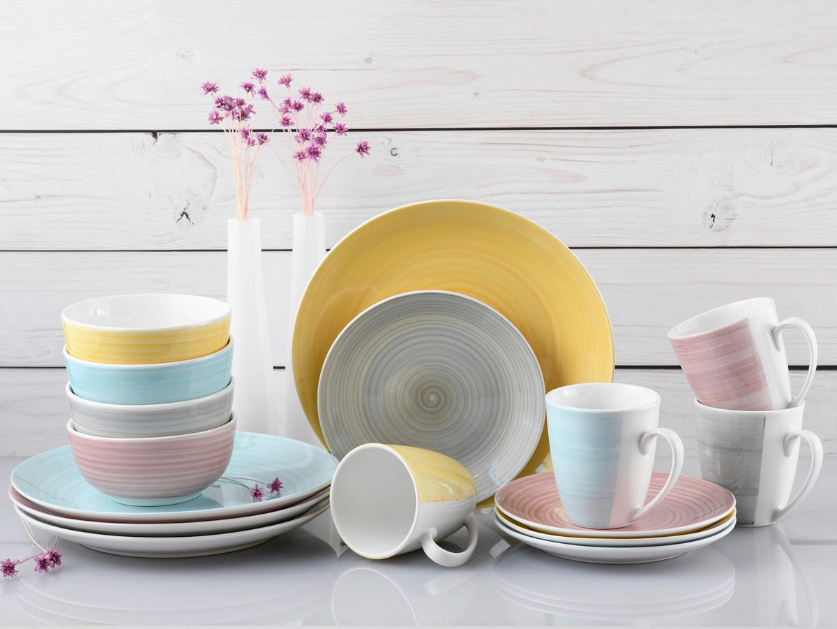 KOMBISERVICE 16-teilig  - Multicolor, Keramik (30/31,5/33cm) - Creatable
