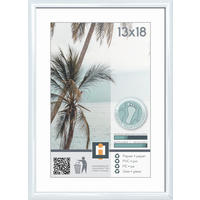 RÁM NA OBRAZY, 1 foto 13 cm x 18 cm - bílá, Basics, plast/sklo (14/19cm)
