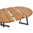 ESSTISCH Eichefarben rund  ausziehbar  - Eichefarben/Schwarz, KONVENTIONELL, Holz/Metall (110-170/110/75cm) - Linea Natura