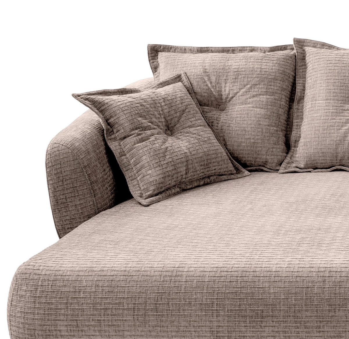 ECKSOFA in Mikrofaser Beige  - Beige/Schwarz, Modern, Textil/Metall (162/277cm) - Livetastic