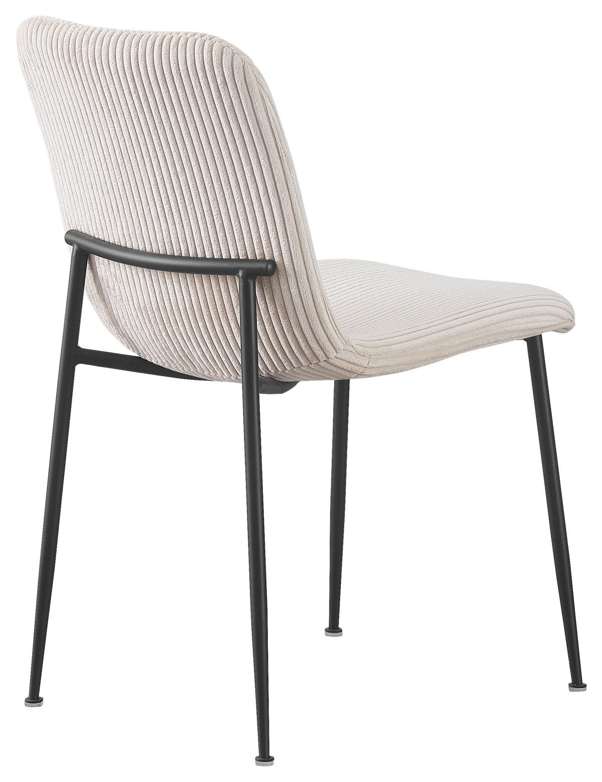 STUHL Cord Beige  - Beige/Schwarz, Design, Textil/Metall (43/83/56cm) - Xora