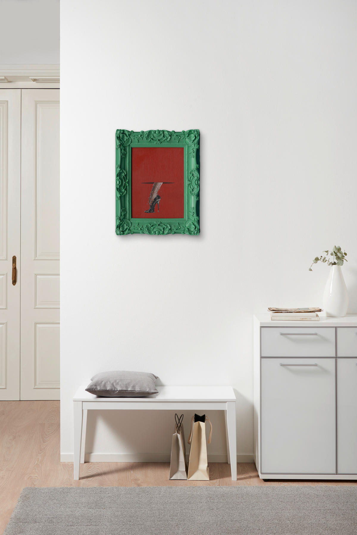 KUNSTDRUCK 44/54 cm  - Rot/Schwarz, Trend, Papier/Kunststoff (44/54cm) - Monee