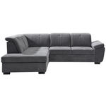 ECKSOFA  in Webstoff Grau  202/280 cm  - Schwarz/Grau, KONVENTIONELL, Holz/Textil (202/280cm) - Xora