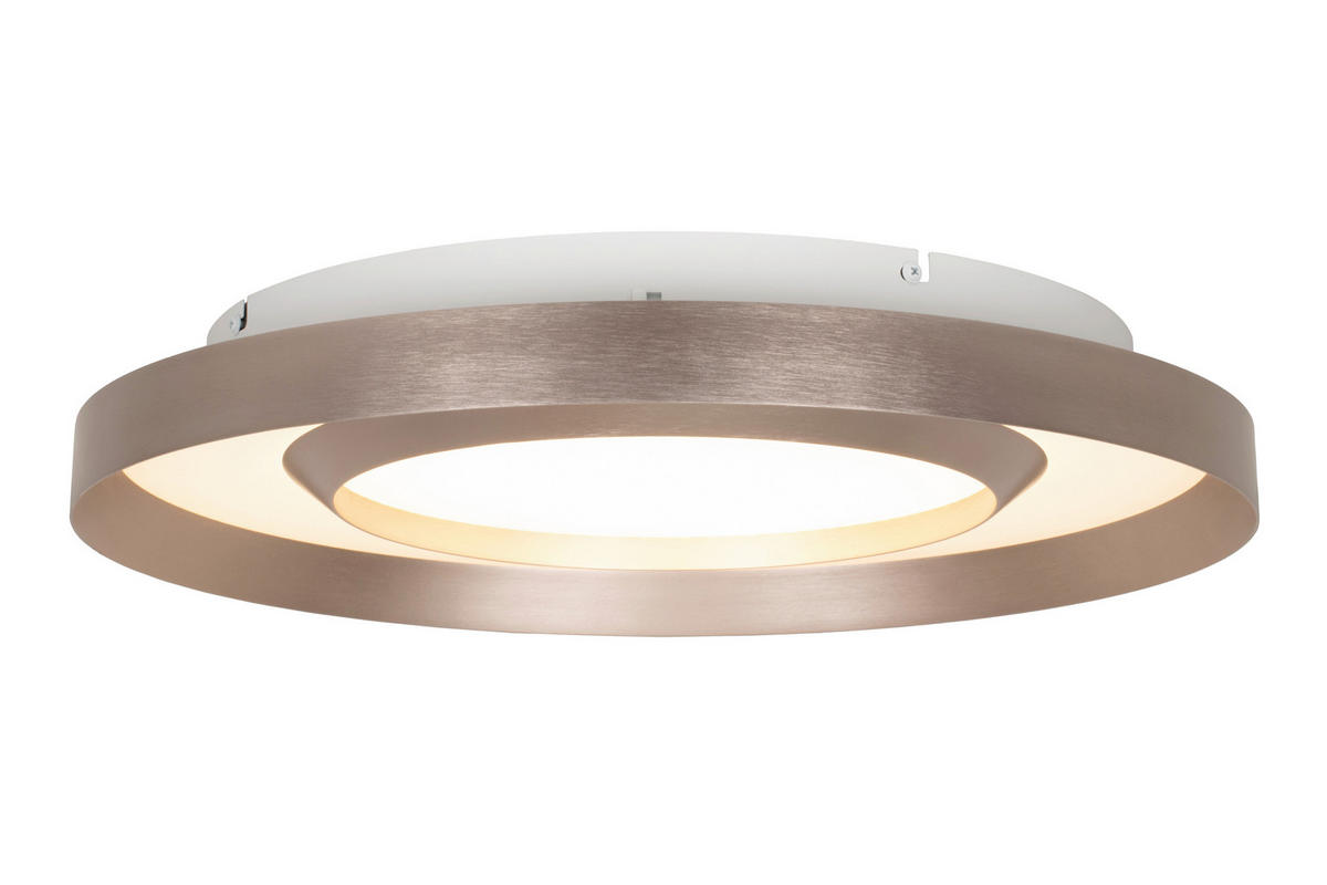 LED-DECKENLEUCHTE 50/8 cm   - Champagner/Goldfarben, Design, Kunststoff/Metall (50/8cm) - Novel