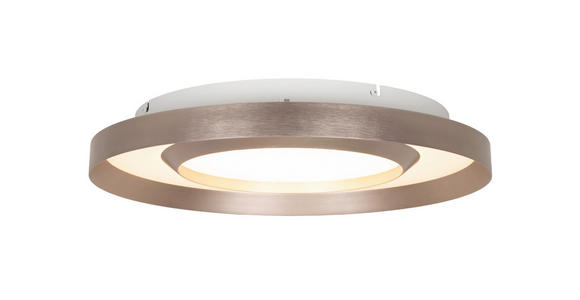 LED-DECKENLEUCHTE 50/8 cm   - Champagner/Goldfarben, Design, Kunststoff/Metall (50/8cm) - Novel