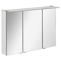 SPIEGELSCHRANK 100/69,5/23,5 cm  - Silberfarben/Weiß, MODERN, Glas/Holzwerkstoff (100/69,5/23,5cm) - MID.YOU