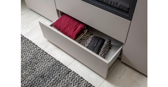GARDEROBE 5-teilig in 196/233/59 cm - Anthrazit/Nussbaumfarben, Design, Holz/Holzwerkstoff (196/233/59cm) - Moderano
