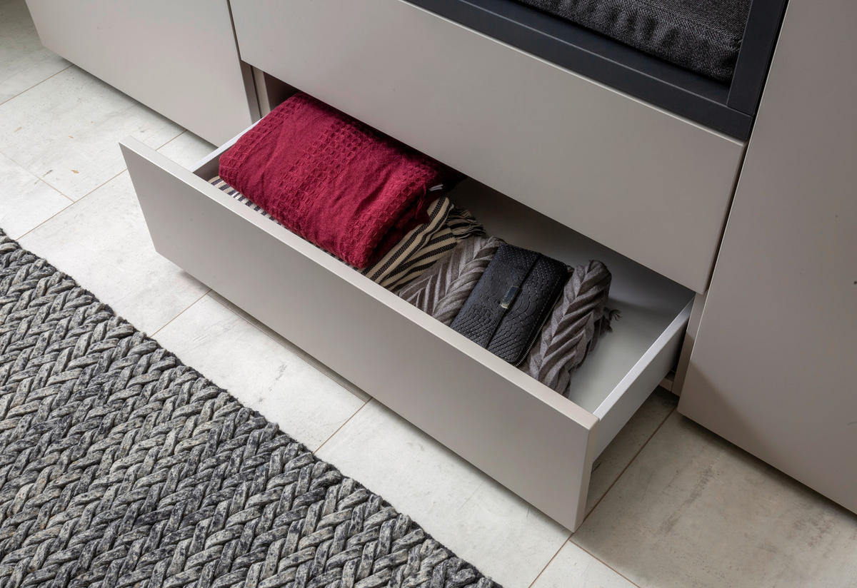 GARDEROBE 5-teilig  in 196/233/59 cm  - Anthrazit/Nussbaumfarben, Design, Holz/Holzwerkstoff (196/233/59cm) - Moderano