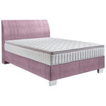 BOXSPRINGBETT 140/200 cm  in Rosa  - Chromfarben/Rosa, KONVENTIONELL, Kunststoff/Textil (140/200cm) - Hom`in