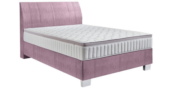 BOXSPRINGBETT 140/200 cm in Rosa - Chromfarben/Rosa, KONVENTIONELL, Kunststoff/Textil (140/200cm) - Hom`in