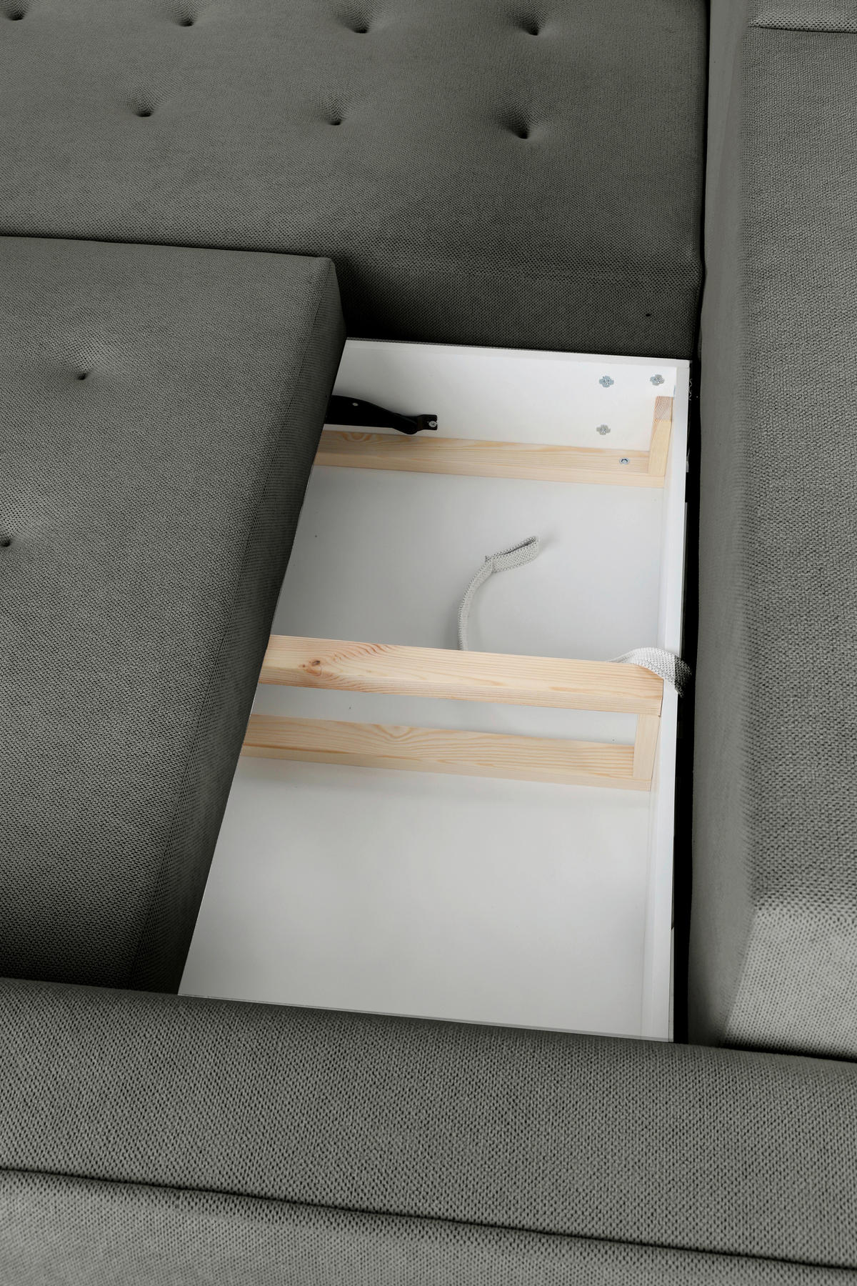 ECKSOFA in Flachgewebe Dunkelgrau  - Dunkelgrau/Schwarz, Design, Holz/Textil (183/263cm) - MID.YOU