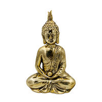 Buddha  - auriu, Natur, ceramică (17/27/10cm)