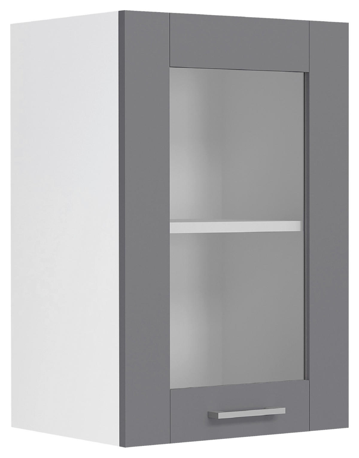 KÜCHENOBERSCHRANK 40/60/31 cm  in Anthrazit, Weiss  - Weiss/Anthrazit, Trend, Glas/Holzwerkstoff (40/60/31cm) - MID.YOU