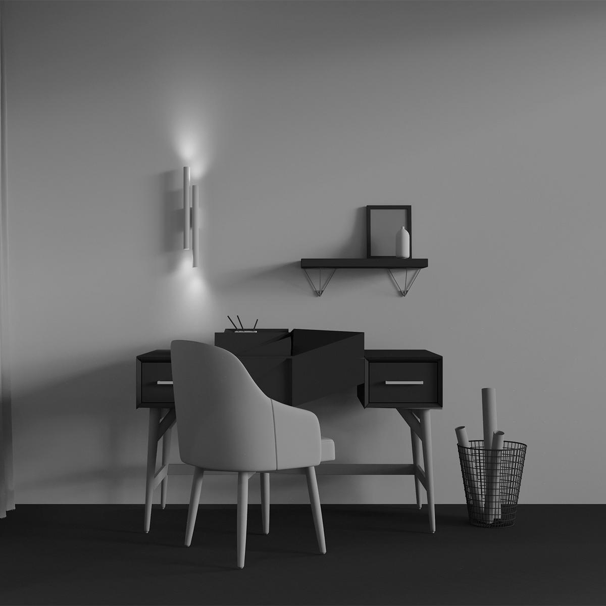 WANDLEUCHTE - Weiss, Design, Metall (3.2/49cm) - MAYTONI
