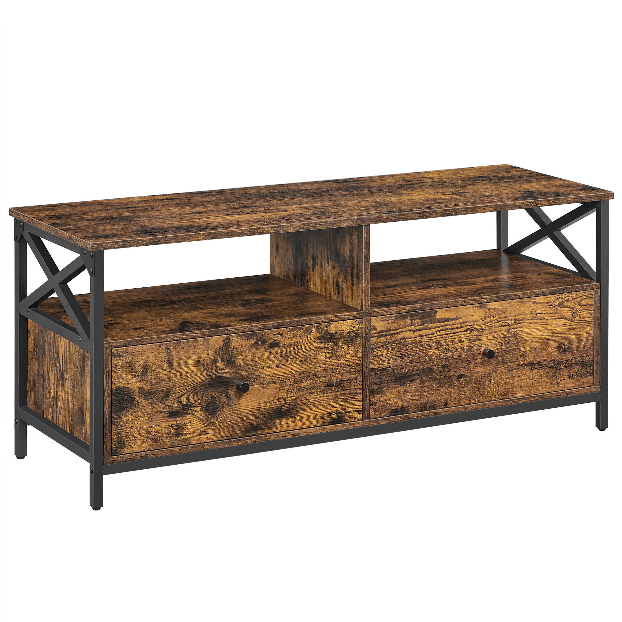 TV-ELEMENT 120/50/40 cm  - Dunkelbraun/Schwarz, MODERN, Holzwerkstoff/Metall (120/50/40cm) - MID.YOU
