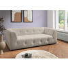 2,5-SITZER in Mikrofaser Taupe  - Taupe/Schwarz, Design, Kunststoff/Textil (218/72/95cm) - Livetastic