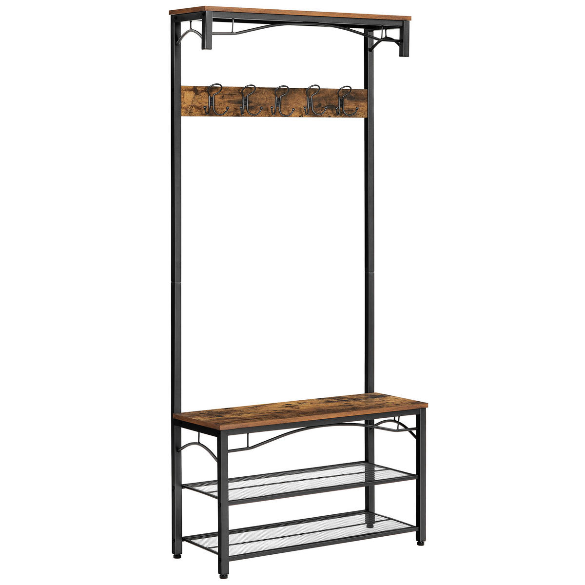 ŠATNA, 80/178,5/32 cm - černá/hnědá, Trend, kov/kompozitní dřevo (80/178,5/32cm) - Boxxx