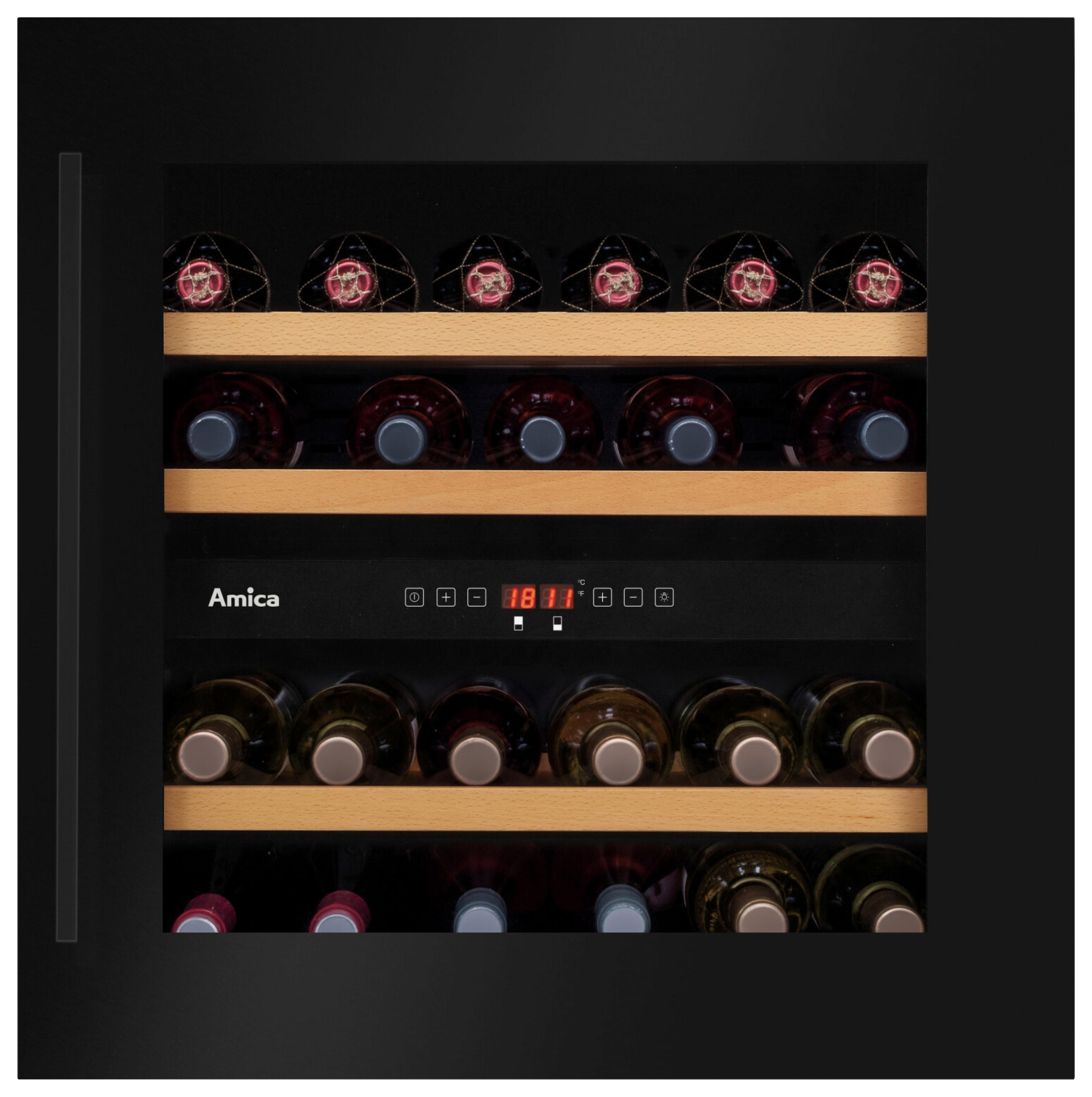 Amica Weinkühlschrank Schwarz 59x59.5x60.8 cm