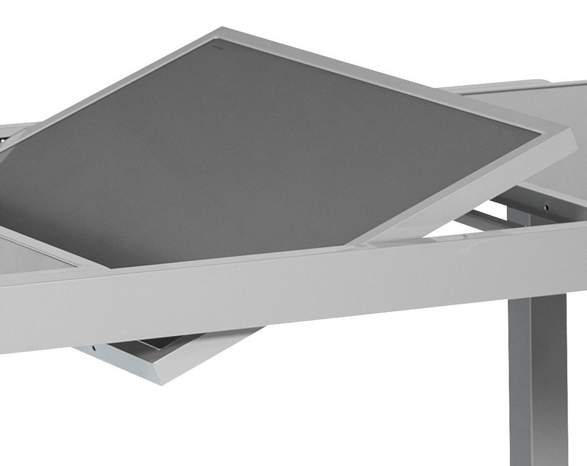 GARTENSET Aluminium  - Silberfarben/Schwarz, KONVENTIONELL, Glas/Textil - Gardenson