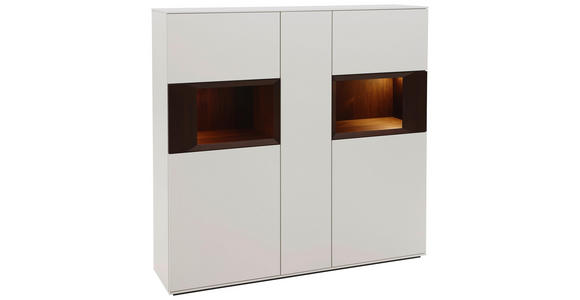 HIGHBOARD 150/145,3/37,1 cm - Nussbaumfarben/Weiß, Design, Holz/Holzwerkstoff (150/145,3/37,1cm) - Dieter Knoll