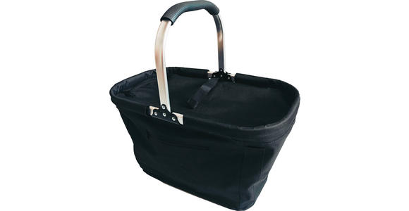 EINKAUFSKORB 50/27/27 cm  - Schwarz, Basics, Kunststoff/Textil (50/27/27cm) - Boxxx