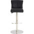 BARHOCKER Lederlook Edelstahlfarben, Schwarz - Edelstahlfarben/Schwarz, Design, Textil/Metall (42/81-106/43cm) - Dieter Knoll