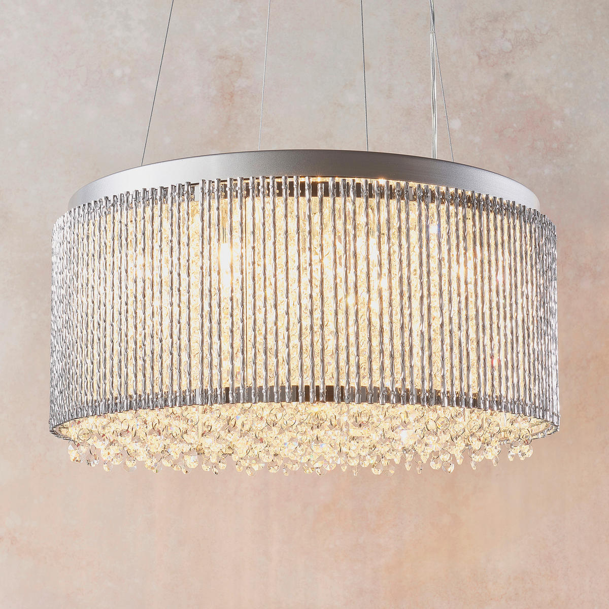 HÄNGELEUCHTE 51/150 cm  - Klar/Nickelfarben, KONVENTIONELL, Glas (51/150cm) - ENDON