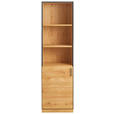 AKTENSCHRANK 55/197/40 cm  - Eichefarben/Anthrazit, Natur, Holz/Holzwerkstoff (55/197/40cm) - Linea Natura