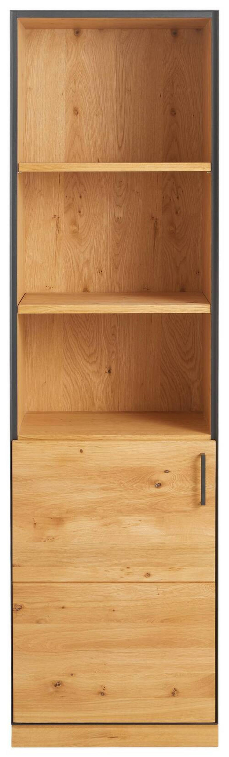 AKTENSCHRANK 55/197/40 cm  - Eichefarben/Graphitfarben, Natur, Holz/Holzwerkstoff (55/197/40cm) - Linea Natura