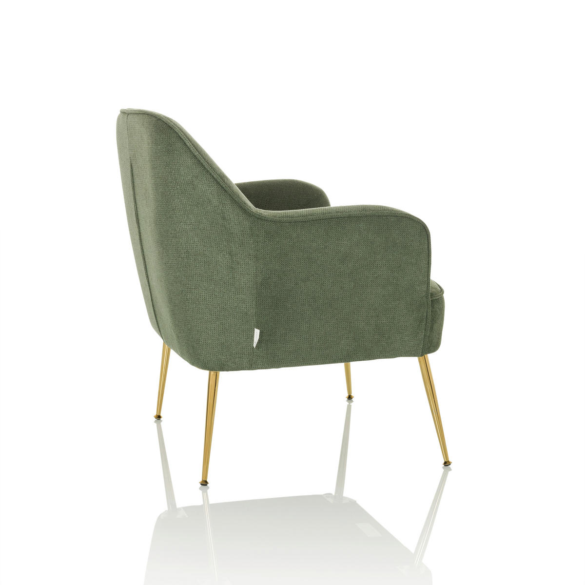 LOUNGEFÅTÖLJ  - grön, Modern, metall/textil (70/82/66cm) - MID.YOU