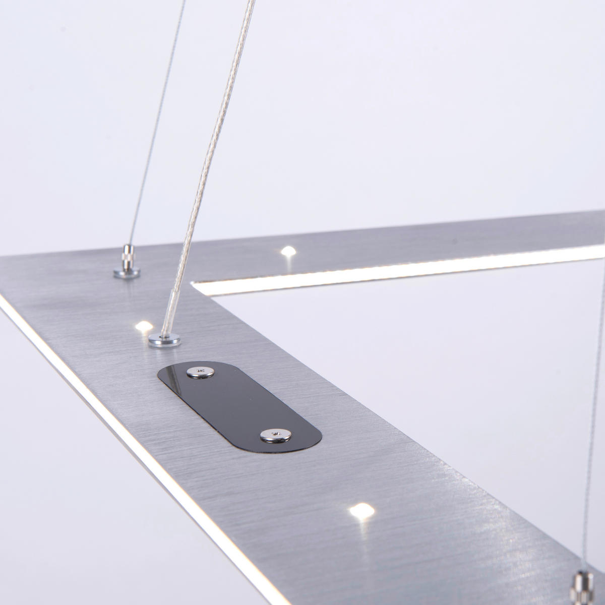 LED-HÄNGELEUCHTE PURE-COSMO 50/50/200 cm   - Alufarben, Design, Kunststoff/Metall (50/50/200cm)