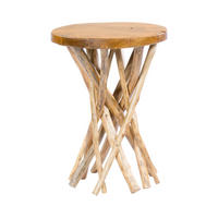 PRÍRUČNÝ STOLÍK, tíkové drevo, číra - číra, Natur, drevo (40/55/40cm)