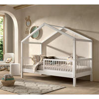HAUSBETT Absturzsicherung, Rollrost 90/200 cm  - Naturfarben/Weiß, MODERN, Holz (90/200cm) - MID.YOU