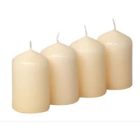 STUMPENKERZE 5,7/9 cm  - Champagner, KONVENTIONELL (5,7/9cm)