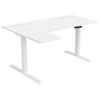SKRIVBORD 150/76/73-118 cm  i vit  - vit, Design, metall/trämaterial (150/76/73-118cm) - Cantus