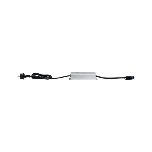 TRANSFORMATOR Plug & Shine Transformator IP 67 18,6/4/6,4 cm   - Silberfarben, Design, Metall (18,6/4/6,4cm) - Paulmann