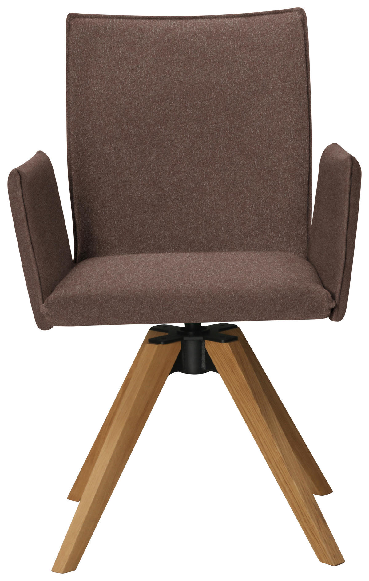 ARMLEHNSTUHL  in Lederlook  - Eichefarben/Braun, Konventionell, Holz/Textil (64/91/61cm) - Moderano