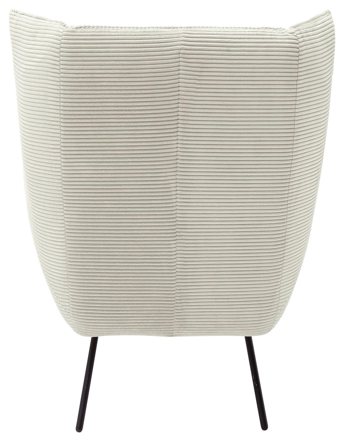 SESSEL in Cord Weiß  - Schwarz/Weiß, Design, Textil/Metall (90/112/94cm) - Pure Home Lifestyle