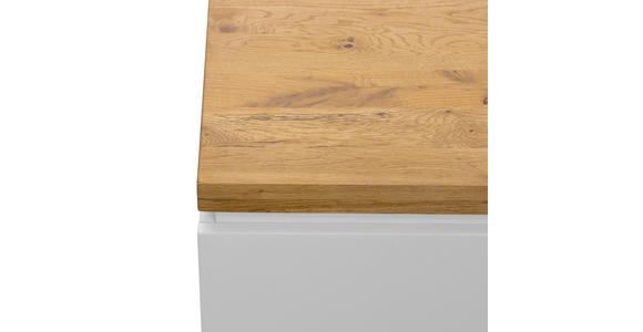 NACHTSCHRANK 50/47/41,5 cm Eiche massiv  - Eichefarben/Weiß, KONVENTIONELL, Holz/Holzwerkstoff (50/47/41,5cm) - Novel