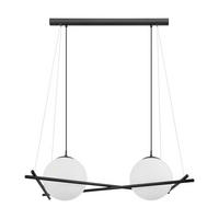 VISEČA SVETILKA  Salvezinas   82,5/52/110 cm         E27 - črna/bela, Trend, kovina/steklo (82,5/52/110cm)