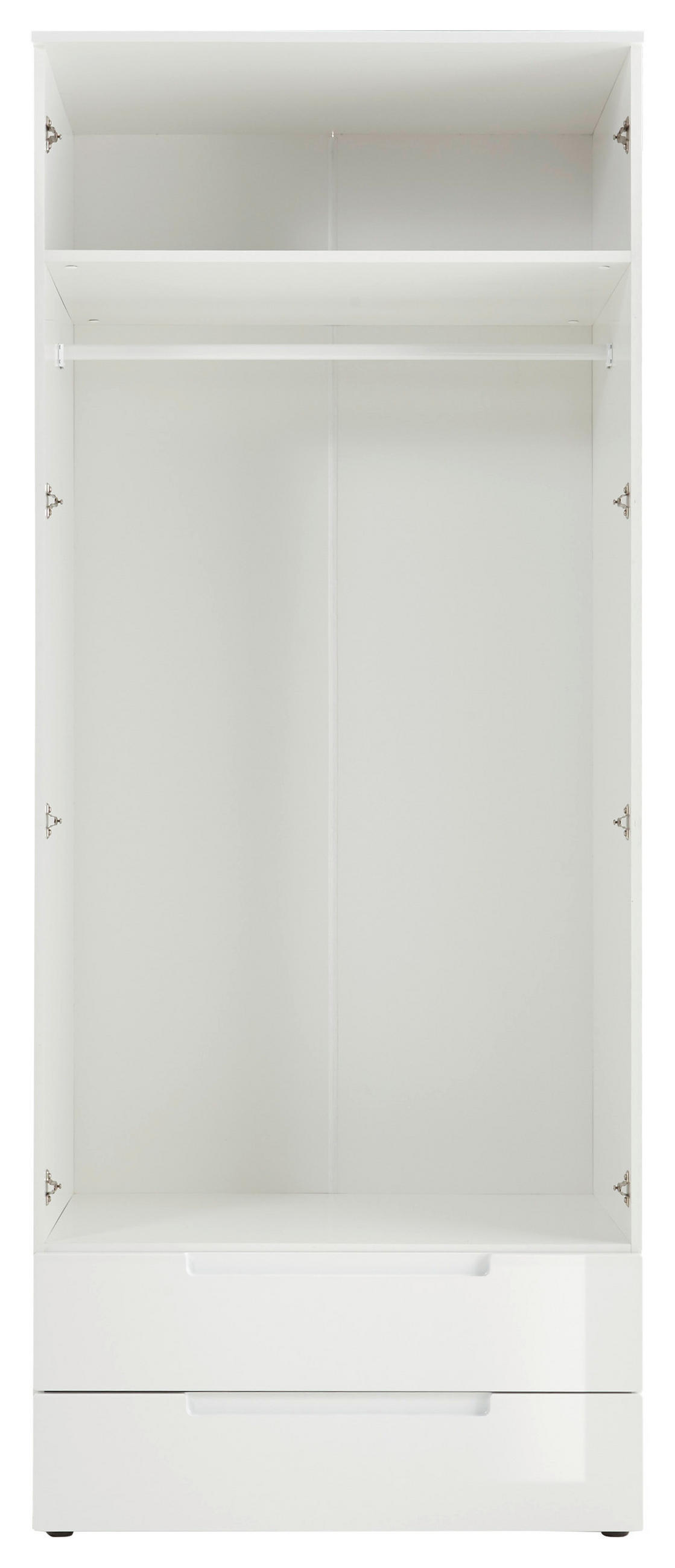 DREHTÜRENSCHRANK 84/208/57 cm 2-türig Weiß  - Eichefarben/Weiß, MODERN, Holzwerkstoff (84/208/57cm) - MID.YOU