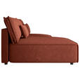 ECKSOFA Terracotta Webstoff Zierkissen, Rückenkissen, Rücken echt  - Terracotta/Schwarz, MODERN, Kunststoff/Textil (153/200cm) - Xora