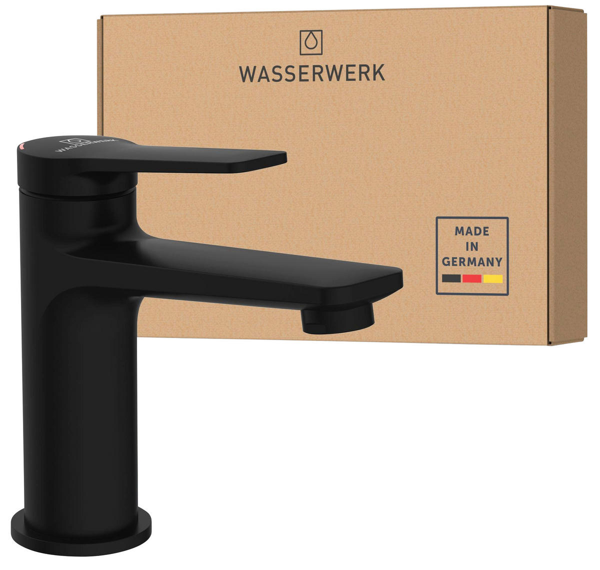 WASCHTISCHARMATUR 5/15,5/17 cm  - Schwarz, Basics, Metall (5/15,5/17cm)